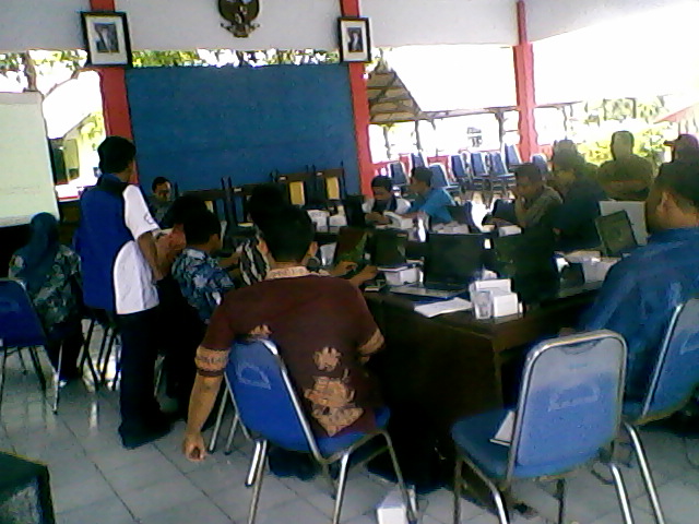 Antusiasme Para Peserta pada pelatihan Web Desa kecamatan Ulujami di Pendopo Kecamatan Ulujami 